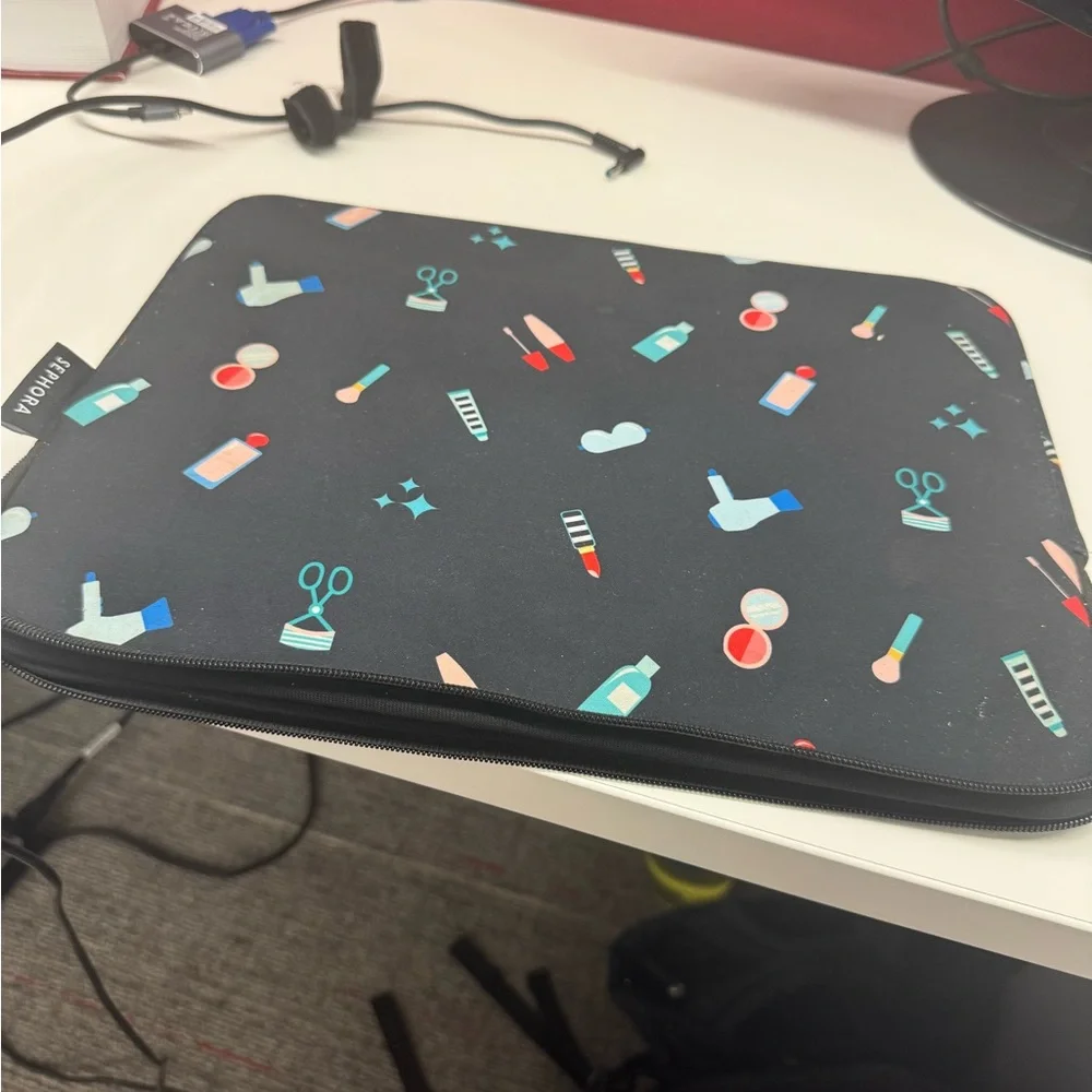 Sephora Laptop Bag with Colorful Makeup 💄 Icons